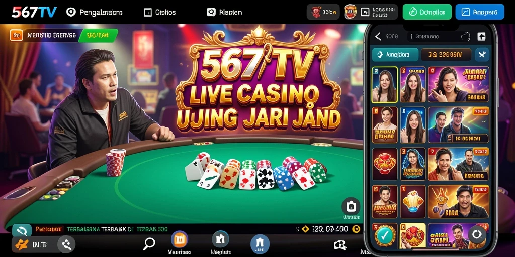 Tampilan gameplay Live Casino yang seru dan interaktif di 567TV.