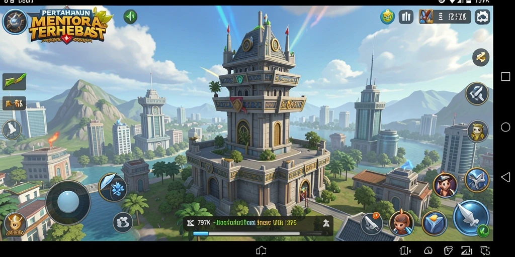 Tampilan menakjubkan dari gameplay Tower Defense 797K.