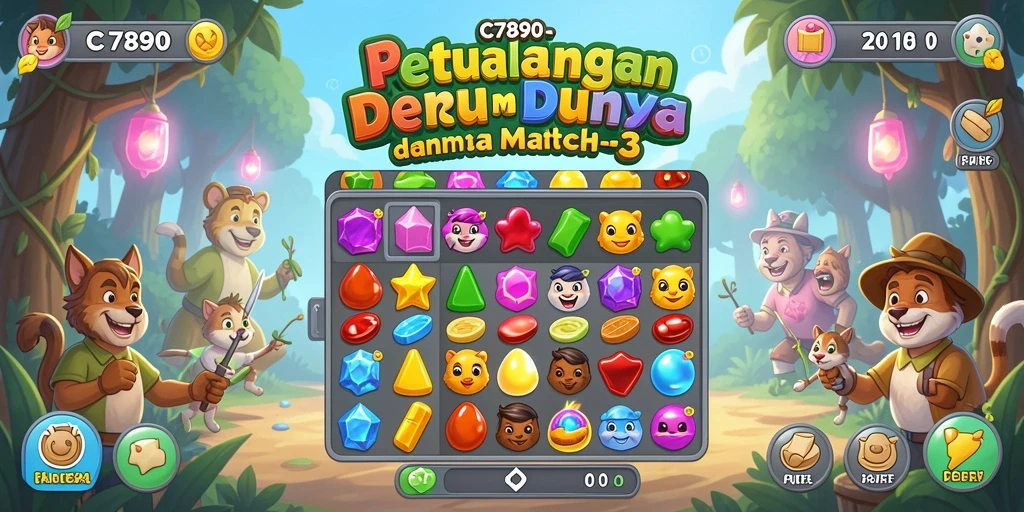 Tampilan gameplay C7890 yang penuh warna dan menarik.