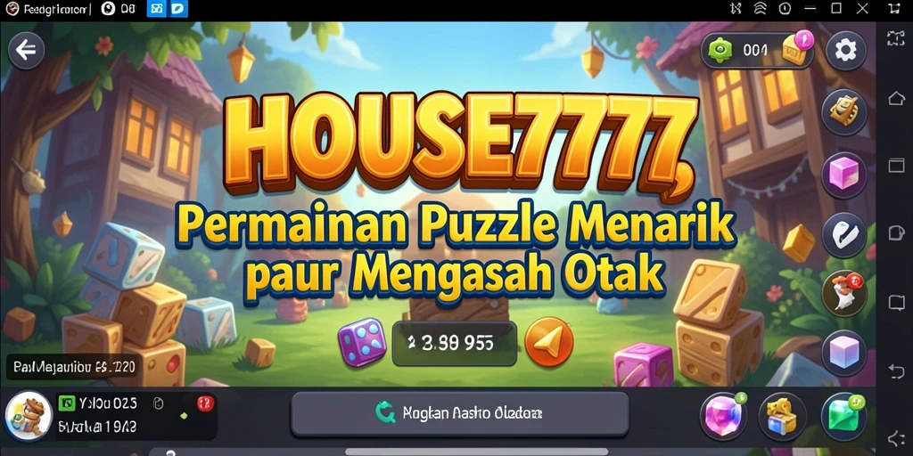 Tampilan gameplay HOUSE777 dengan desain menarik dan teka-teki menantang.