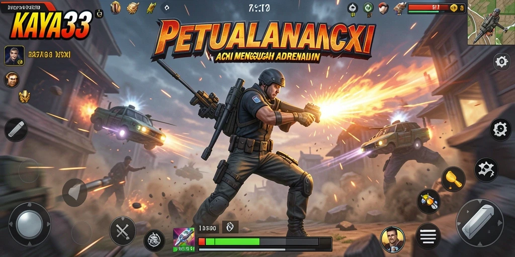Tampilan gameplay seru KAYA33 dengan aksi mendebarkan dan karakter unik.