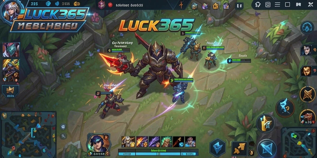 Tampilan gameplay seru dari LUCK365 dalam mode MOBA.