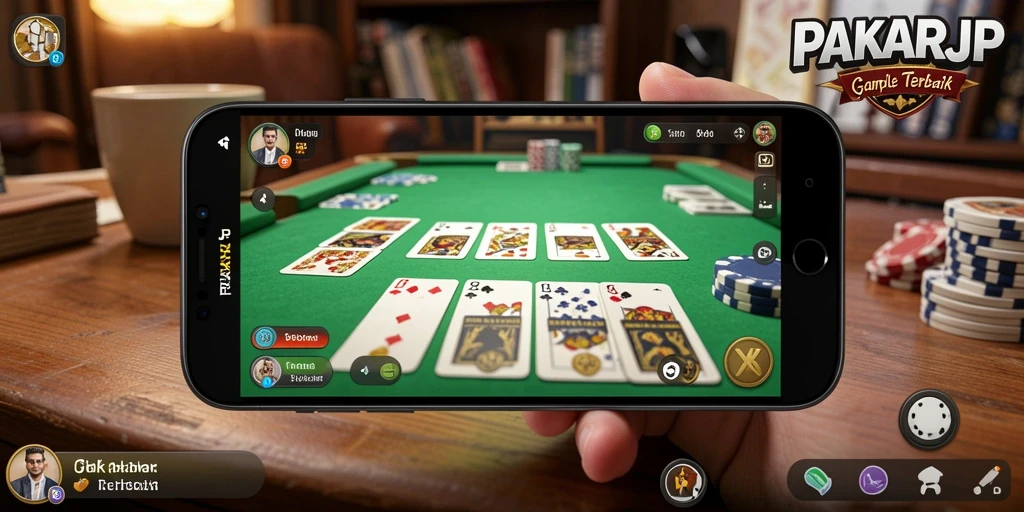 Tampilan gameplay PAKARJP dengan suasana permainan Gaple yang seru dan interaktif.