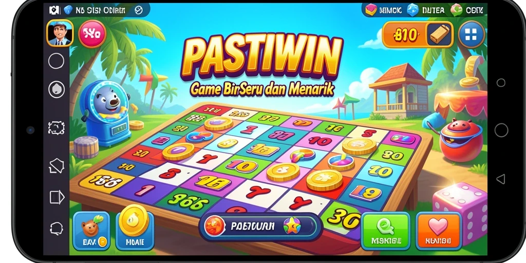 Tampilan antarmuka PASTIWIN saat bermain Bingo yang menarik.