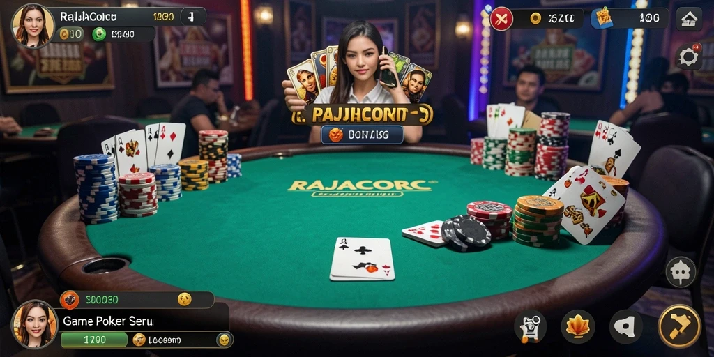 Gameplay seru di RAJACORC, nikmati poker online terbaik.