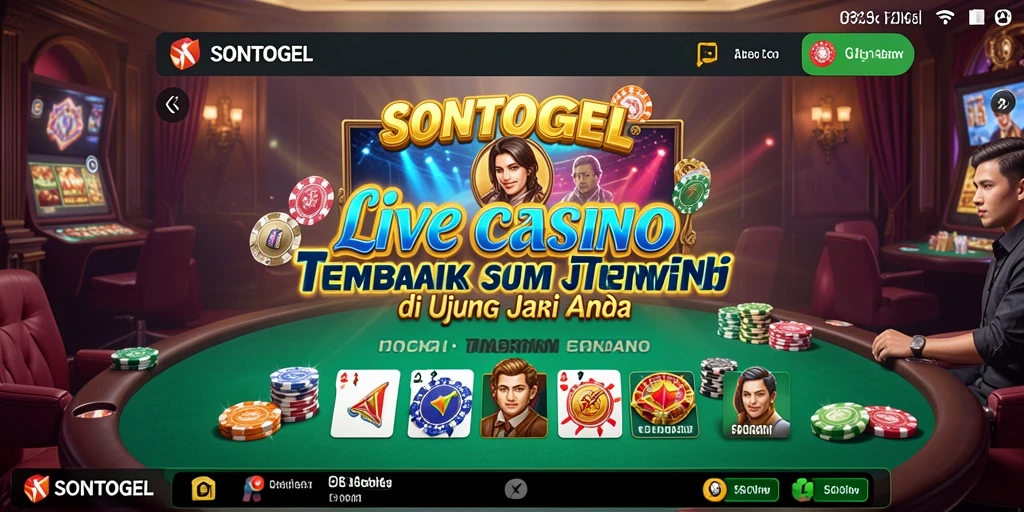 Tampilan gameplay Live Casino yang mendebarkan di SONTOGEL.