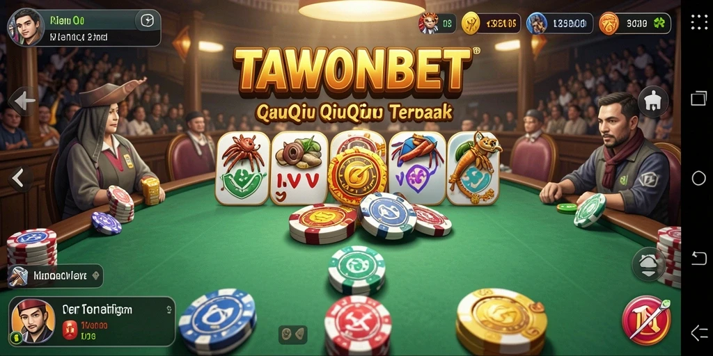 Tampilan gameplay QiuQiu yang seru dan menarik di TAWONBET.