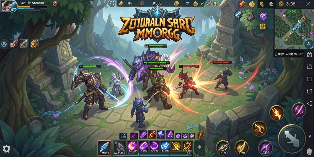 Tampilan gameplay seru ZK988 dalam dunia MMORPG.